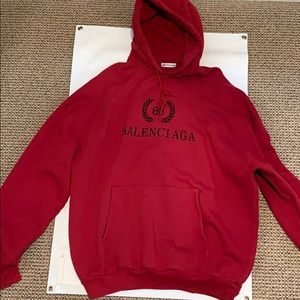 Oversized Balenciaga hoodie.